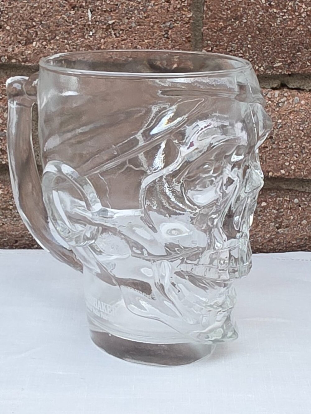 Boneshaker Unfiltered India Pale Ale Skull Glass Beer Mug Stein White Logo Print - Picture 6 of 11